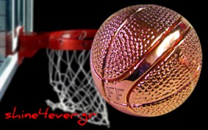 Gold-plated miniature basketball
