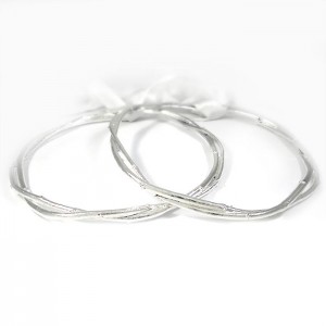 Silver-plated olive wedding crowns 